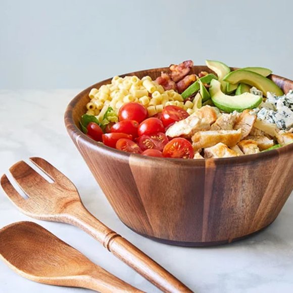 Pampered Chef Other - NIB Pampered Chef Wood Salad Bowl & Servers Set #100186 - Fast Ship!